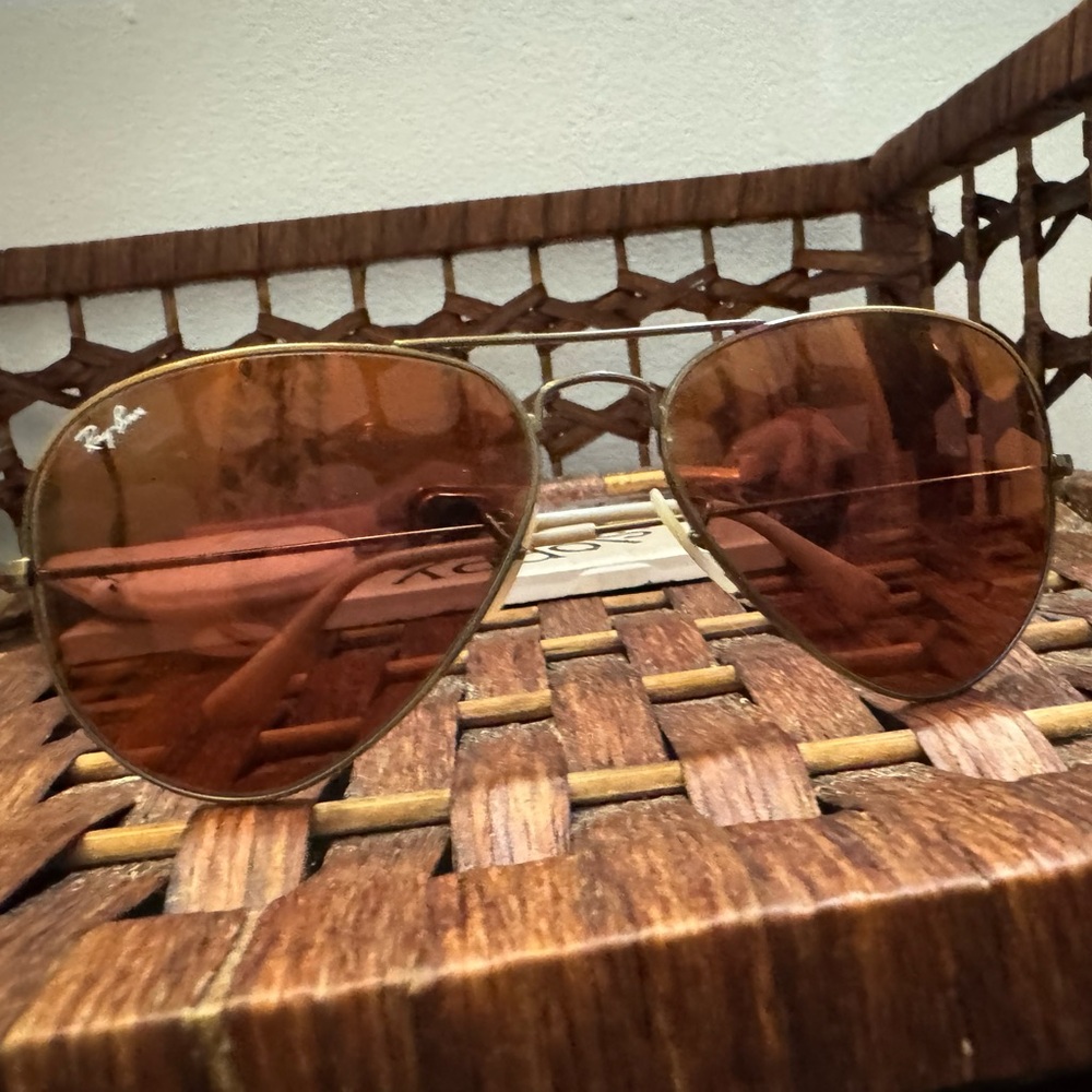 Ray-Ban Aviator Sunglasses with Amber Lenses